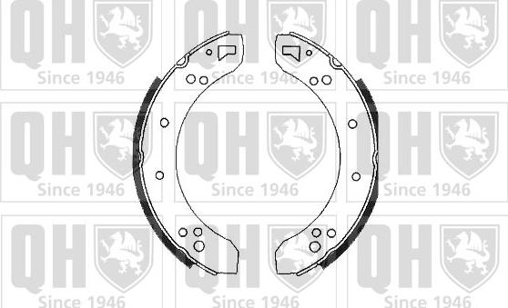 Quinton Hazell BS500 - Комплект тормозных колодок, барабанные autodnr.net