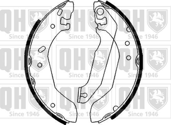 Quinton Hazell BS806 - Комплект гальм, барабанний механізм autocars.com.ua