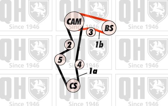 Quinton Hazell QBK383 - Комплект ременя ГРМ autocars.com.ua