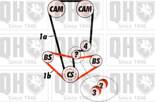 Quinton Hazell QBK489 - Комплект ремня ГРМ avtokuzovplus.com.ua