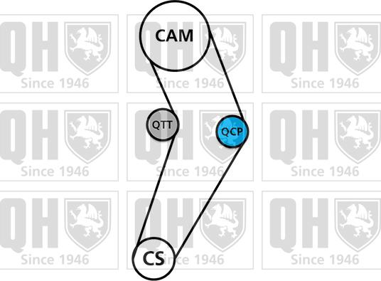 Quinton Hazell QBK559 - Комплект ремня ГРМ avtokuzovplus.com.ua