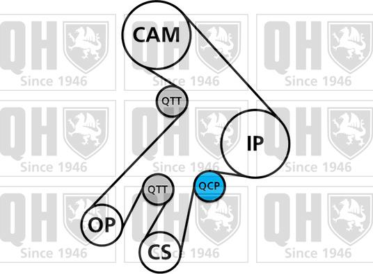 Quinton Hazell QBK593 - Комплект ремня ГРМ autodnr.net