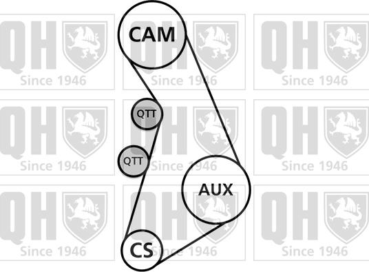 Quinton Hazell QBK643 - Комплект ременя ГРМ autocars.com.ua