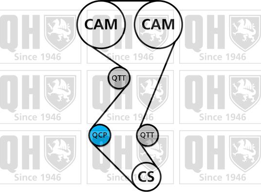 Quinton Hazell QBK646 - Комплект ременя ГРМ autocars.com.ua