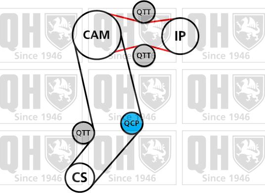 Quinton Hazell QBK650 - Комплект ременя ГРМ autocars.com.ua