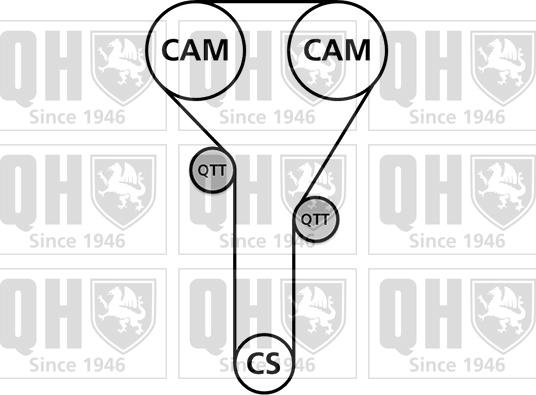 Quinton Hazell QBK756 - Комплект ременя ГРМ autocars.com.ua
