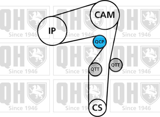 Quinton Hazell QBK789 - Комплект ременя ГРМ autocars.com.ua
