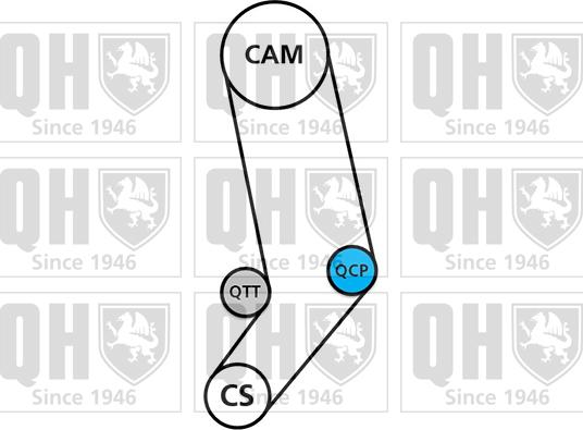 Quinton Hazell QBK809 - Комплект ременя ГРМ autocars.com.ua