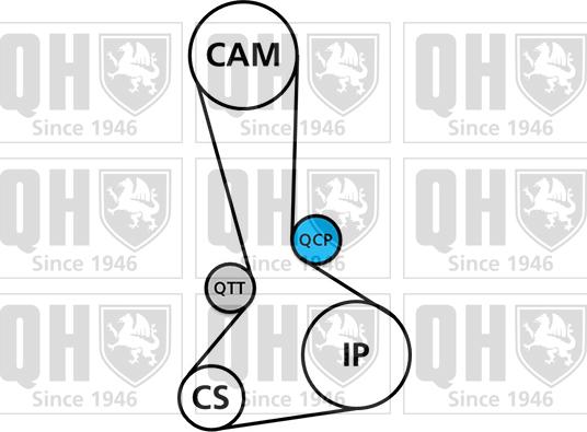 Quinton Hazell QBK890 - Комплект ременя ГРМ autocars.com.ua
