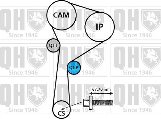 Quinton Hazell QBK891 - Комплект ремня ГРМ avtokuzovplus.com.ua