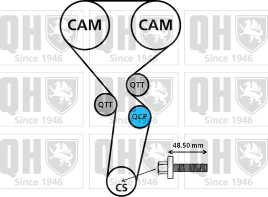 Quinton Hazell QBPK2470 - Водяной насос + комплект зубчатого ремня avtokuzovplus.com.ua