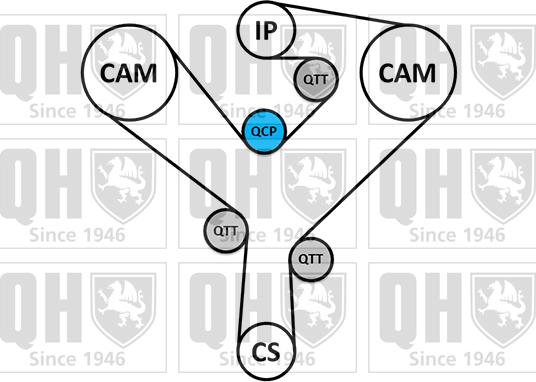 Quinton Hazell QBPK9080 - Водяний насос + комплект зубчатого ременя autocars.com.ua