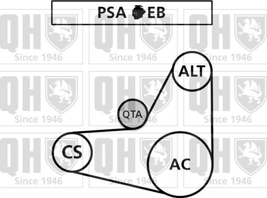 Quinton Hazell QBR61038 - Поликлиновой ремінь autocars.com.ua