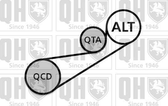 Quinton Hazell QDK107 - Поликлиновий ремінний комплект autocars.com.ua