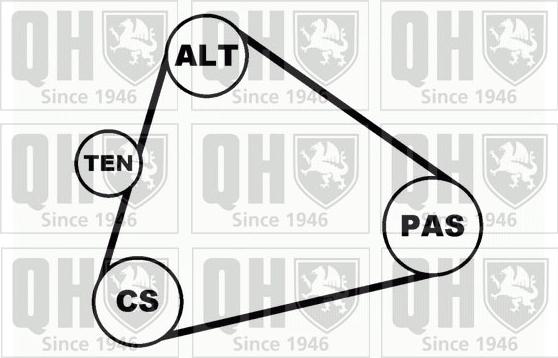 Quinton Hazell QDK16 - Поликлиновий ремінний комплект autocars.com.ua