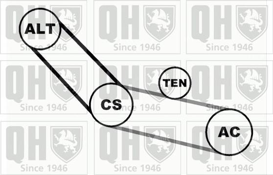 Quinton Hazell QDK21 - Поликлиновий ремінний комплект autocars.com.ua