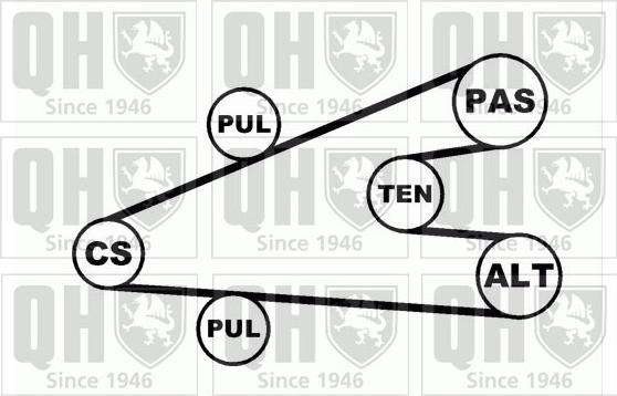 Quinton Hazell QDK25 - Поликлиновий ремінний комплект autocars.com.ua