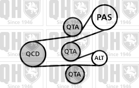 Quinton Hazell QDK26 - Поликлиновий ремінний комплект autocars.com.ua