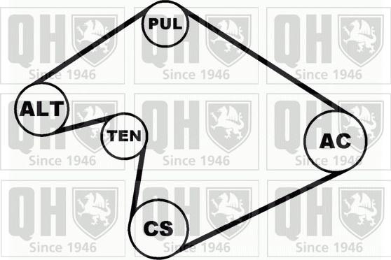 Quinton Hazell QDK45 - Поликлиновий ремінний комплект autocars.com.ua