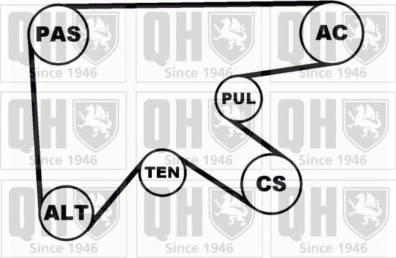 Quinton Hazell QDK62 - Поликлиновий ремінний комплект autocars.com.ua