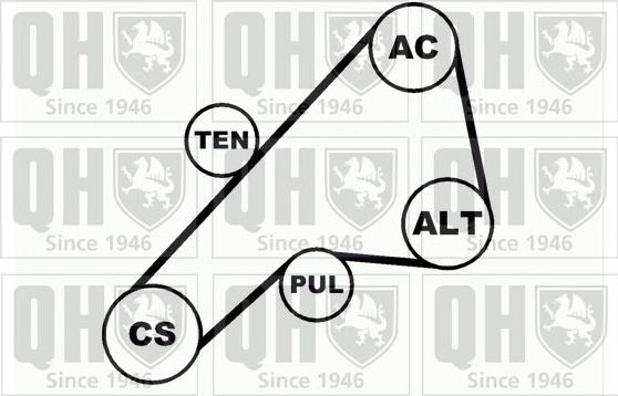 Quinton Hazell QDK7 - Поликлиновий ремінний комплект autocars.com.ua