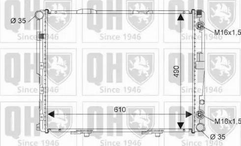 Quinton Hazell QER1740 - Радіатор, охолодження двигуна autocars.com.ua