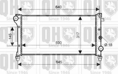 Quinton Hazell QER2149 - Радіатор, охолодження двигуна autocars.com.ua