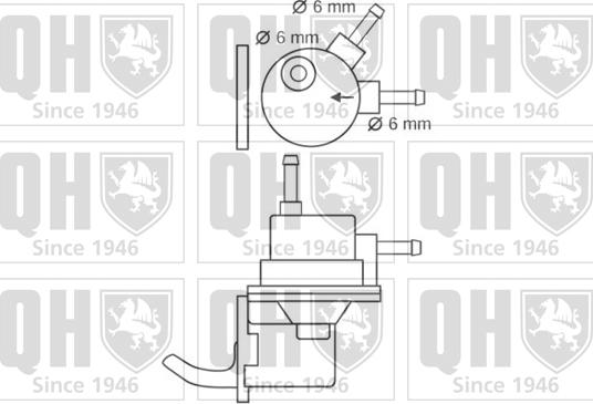 Quinton Hazell QFP48 - Паливний насос autocars.com.ua