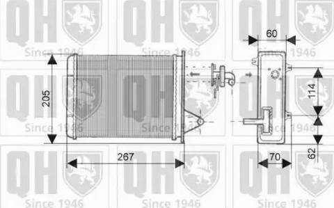 Quinton Hazell QHR2135 - Теплообменник, отопление салона avtokuzovplus.com.ua