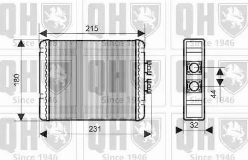 Quinton Hazell QHR2160 - Теплообмінник, опалення салону autocars.com.ua