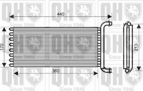Quinton Hazell QHR2213 - Теплообмінник, опалення салону autocars.com.ua
