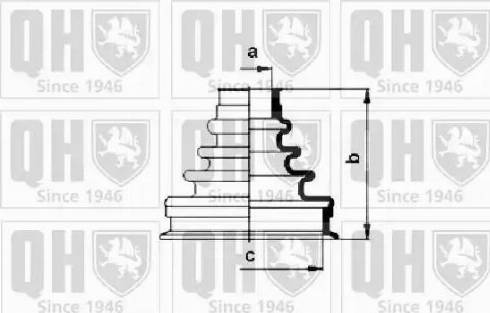 Quinton Hazell QJB120 - Пыльник, приводной вал autodnr.net