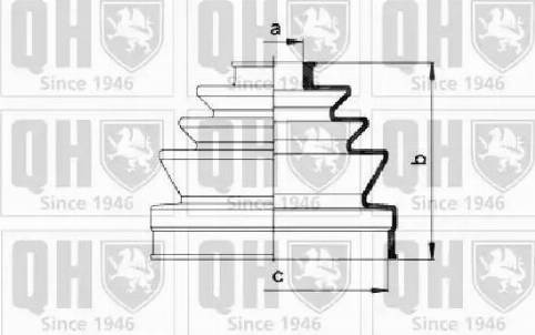 Quinton Hazell QJB2505 - Пильник, приводний вал autocars.com.ua