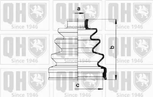 Quinton Hazell QJB275 - Пильник, приводний вал autocars.com.ua