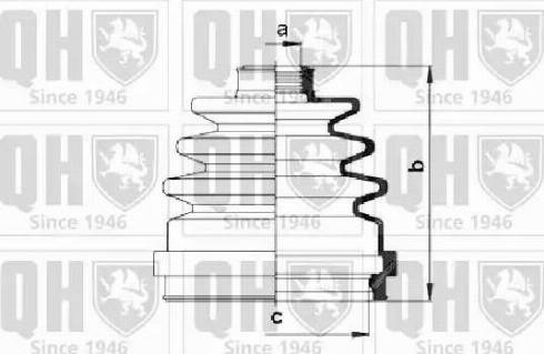 Quinton Hazell QJB277 - Пильник, приводний вал autocars.com.ua