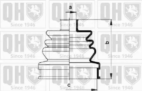 Quinton Hazell QJB369 - Пильник, приводний вал autocars.com.ua