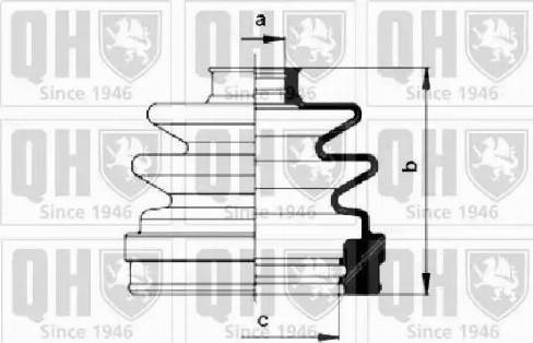 Quinton Hazell QJB957 - Пильник, приводний вал autocars.com.ua