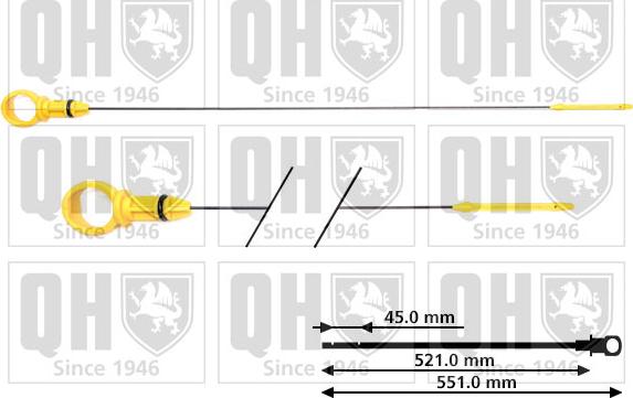 Quinton Hazell QOD152 - Покажчик рівня масла autocars.com.ua