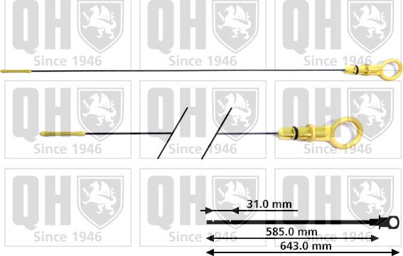 Quinton Hazell QOD163 - Покажчик рівня масла autocars.com.ua