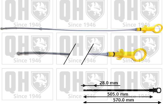 Quinton Hazell QOD164 - Покажчик рівня масла autocars.com.ua