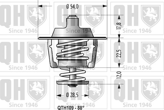 Quinton Hazell QTH109 - Термостат, охолоджуюча рідина autocars.com.ua