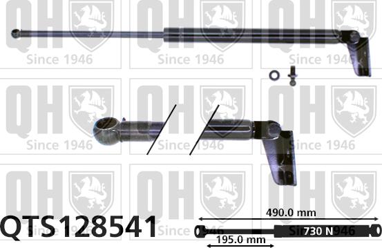 Quinton Hazell QTS128541 - Газова пружина, кришка багажник autocars.com.ua