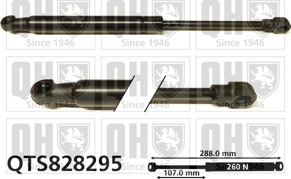 Quinton Hazell QTS828295 - Газова пружина, кришка багажник autocars.com.ua