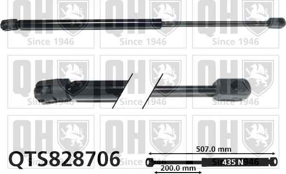 Quinton Hazell QTS828706 - Газовая пружина, упор autodnr.net