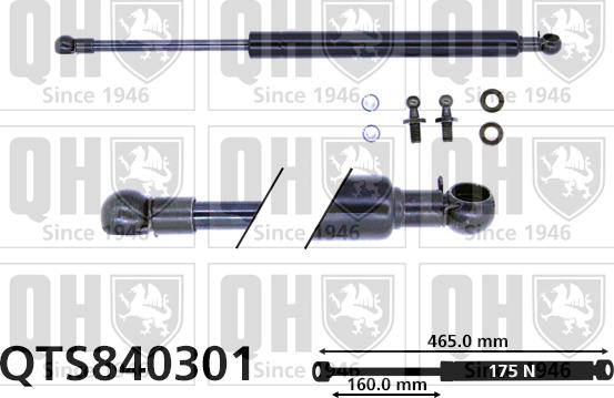 Quinton Hazell QTS840301 - Газова пружина, кришка багажник autocars.com.ua