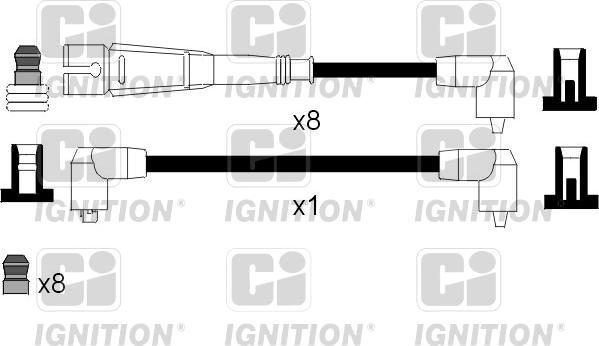 Quinton Hazell XC1024 - Комплект проводів запалювання autocars.com.ua