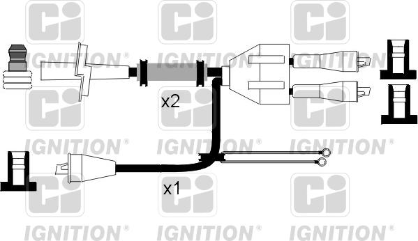 Quinton Hazell XC1052 - Комплект проводів запалювання autocars.com.ua