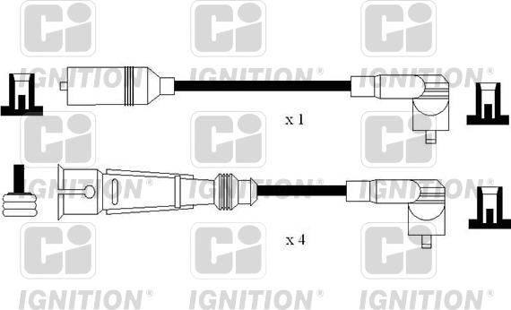 Quinton Hazell XC1197 - Комплект проводів запалювання autocars.com.ua