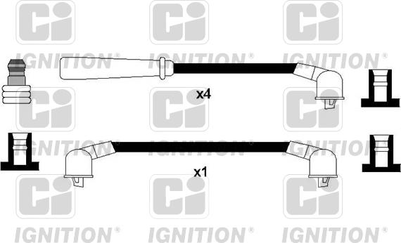 Quinton Hazell XC1231 - Комплект проводів запалювання autocars.com.ua