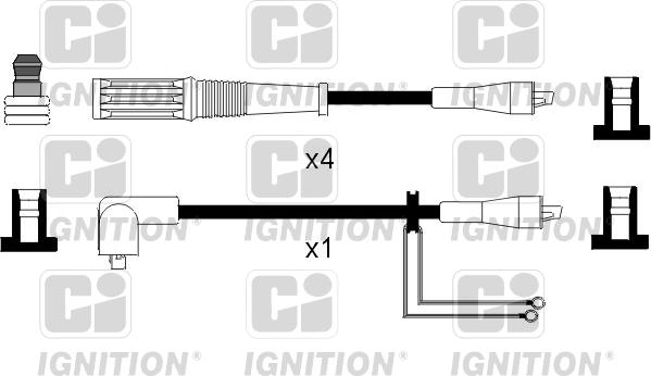 Quinton Hazell XC543 - Комплект проводов зажигания avtokuzovplus.com.ua